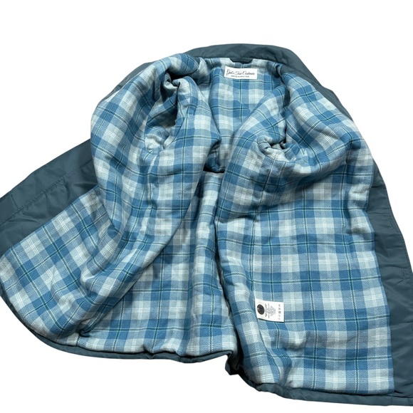 God's True Cashmere Parachute Cashmere Lined Nylon Jacket Teal Green Mens XL - Picture 6 of 10